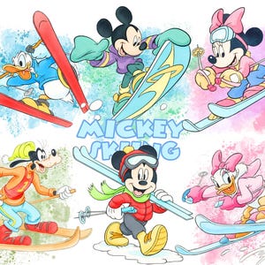 Snowboarding Mickey - Etsy