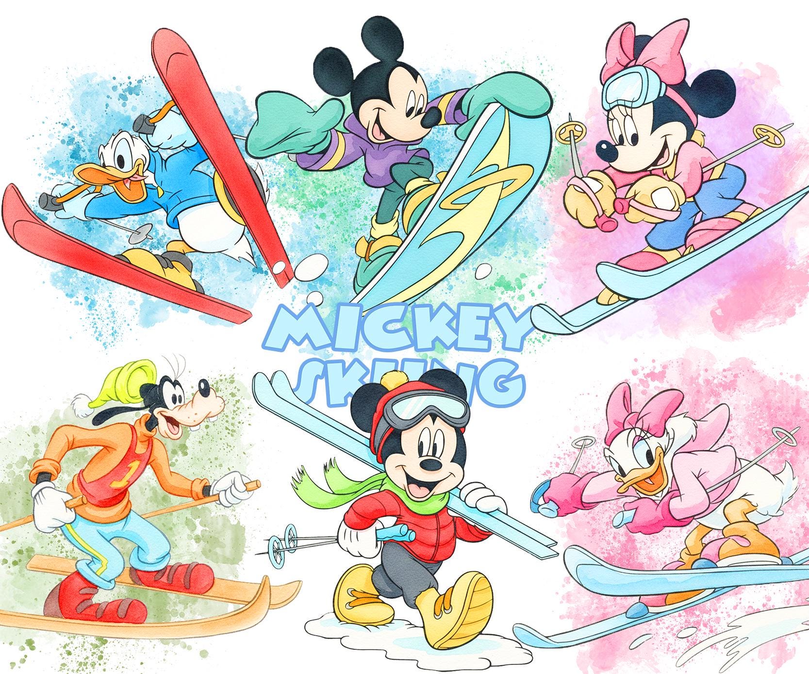 Snowboarding Mickey - Etsy