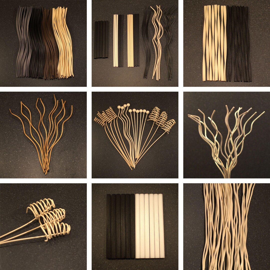 Curly Designer Reed Sticks — Wavy, Thin, Thick & Extra Thick Reed ...