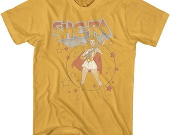 masters of the universe - motu she ra with stars adult shirt