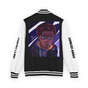 Personalized Unisex Heavyweight Letterman Jacket | Trendy Varsity Jacket with Unique Artwork, Stylish Jacket for Teenagers, Gift for Sports
