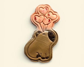 Capy balloon- Valentines Day themed- Sugar Kiss Scented  Diamond Art Putty: Tottz Putty