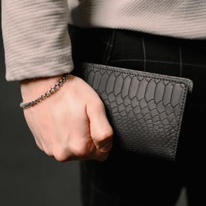 Cartera/Cartera larga de cuero/Cartera de cuero/Tarjetero/Cartera fina/Regalo de cumpleaños para esposo/Monedero de cuero para hombre/Carteras de cuero para mujer/Cartera de diseñador