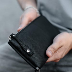Long wallet, Leather wristlet clutch for men, Zippered clutch men, Mens clutch wallet, Mens clutch purse, Mens clutch weird, Wallet for men