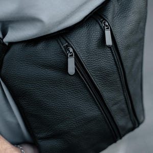 Borsa a tracolla in vera pelle fatta a mano - Regalo quotidiano per lui