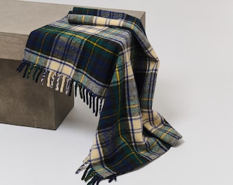 Classic English Wool Tartan Throw 1950s