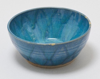 Blue Corn Hand Thrown Studio Pottery Bowl Organic Wabi Sabi