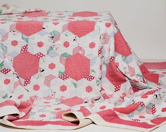 Flower Garden Tumbling Blocks Stacker Cutter Cotton Quilt