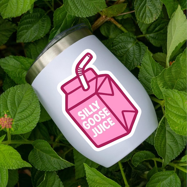 Silly Goose Juice Sticker - Funny Waterproof Vinyl Decal