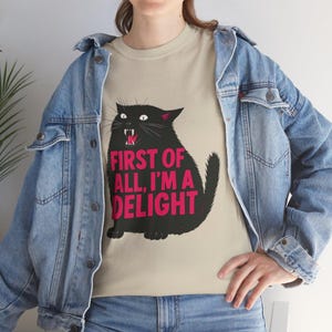 皮肉な猫好きTシャツ、内向的なユニセックスヘビーコットン