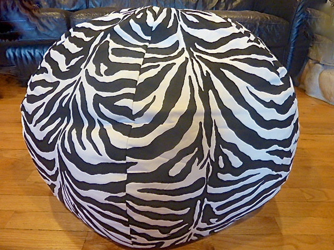 Zebra Bean Bag Chair Cover Black and White Stripes Pattern Etsy