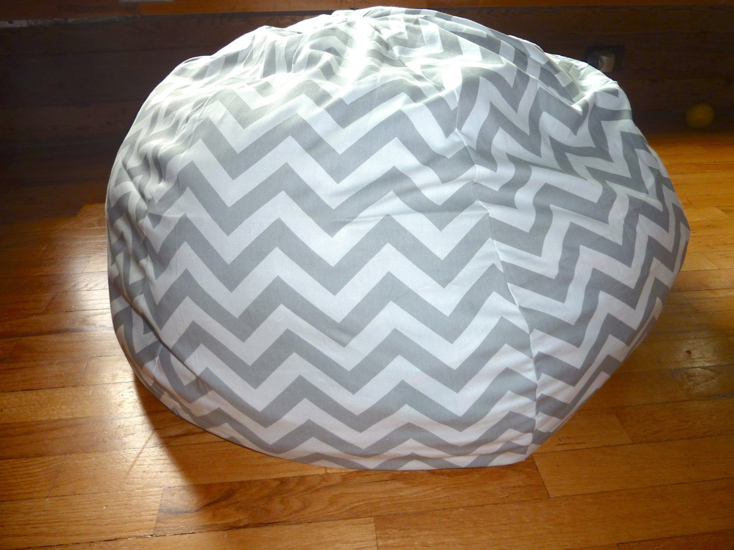 Grey & White Chevron Bean Bag Chair Cover Silver Gray Red 