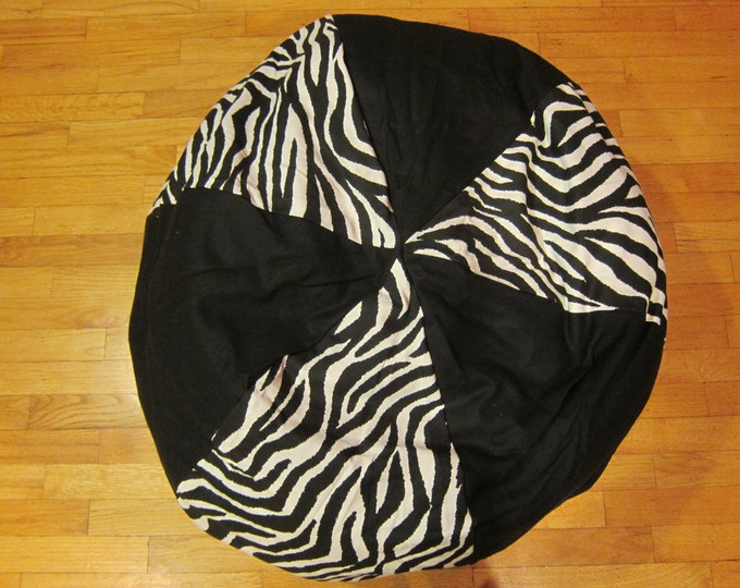 Zebra Bean Bag Chair Cover, Black and White, Stripes, Pattern, Etsy