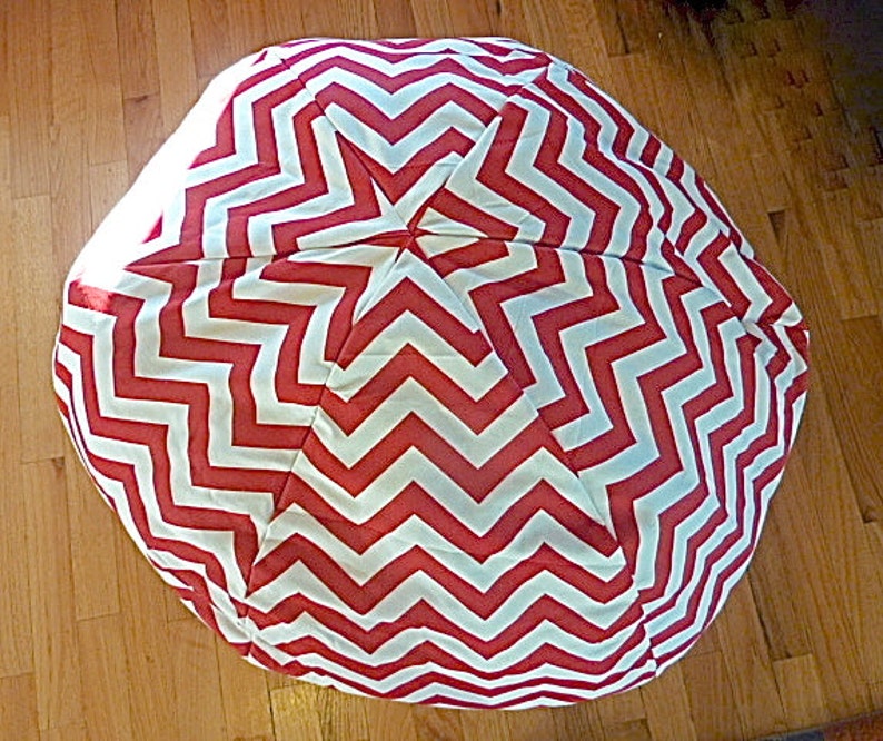 Grey & White Chevron Bean Bag Chair Cover, Silver, Gray, Red, Yellow, Blue, Black, Pink, Orange, Zig Zag, Stripes, Etsy Kids, Gift Under 75 image 2