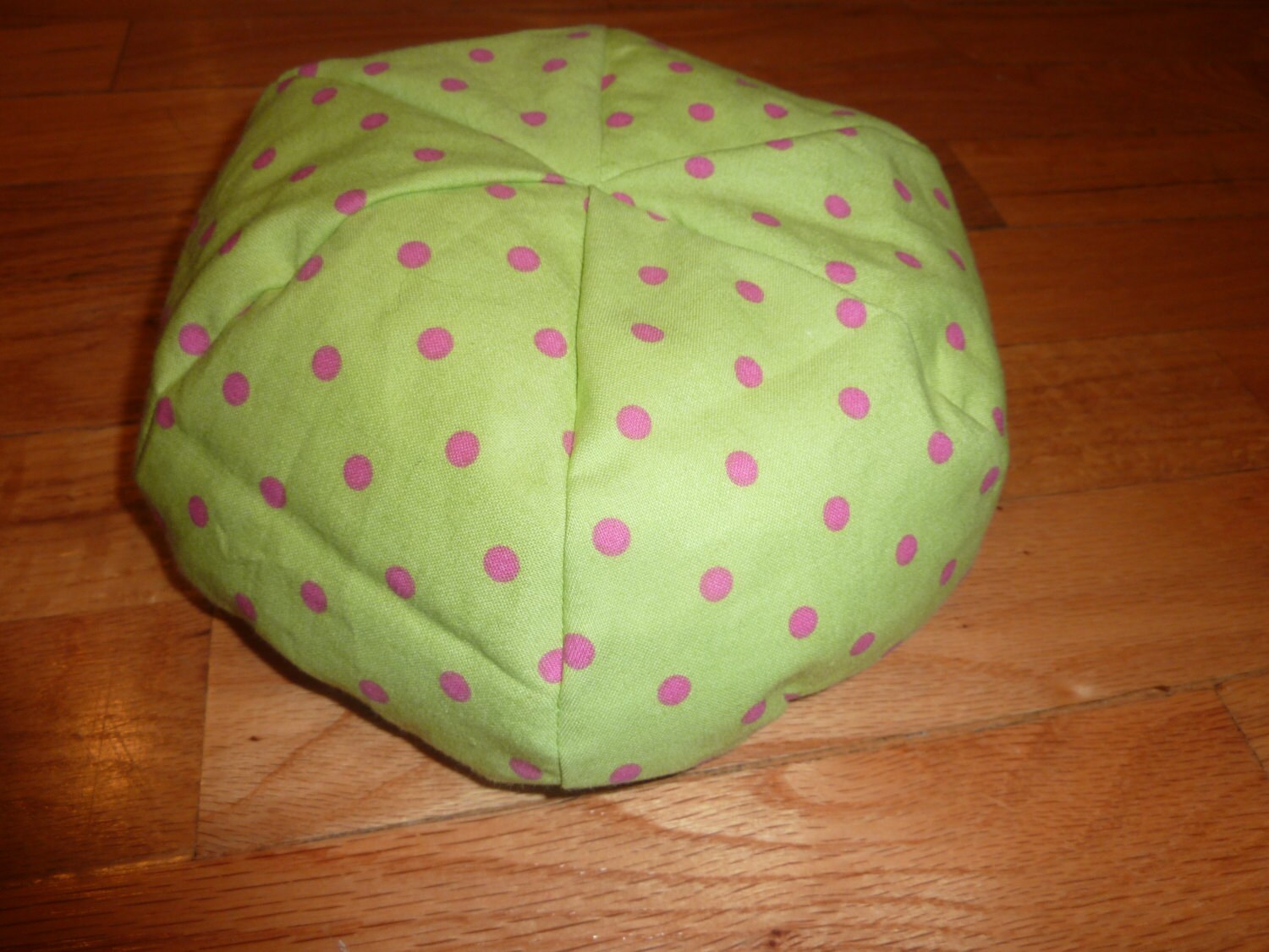 American Girl Doll Bean Bag Chair Green with Pink Polka Dots Etsy