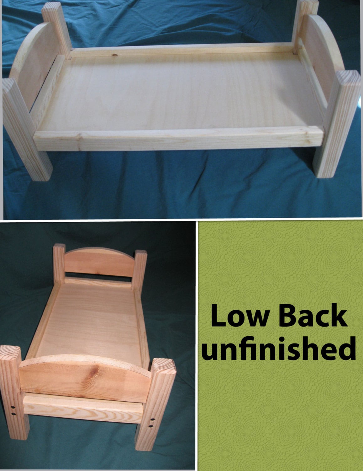 American Girl Doll Bed / 18 Inch Wood Doll Bed / Doll Etsy