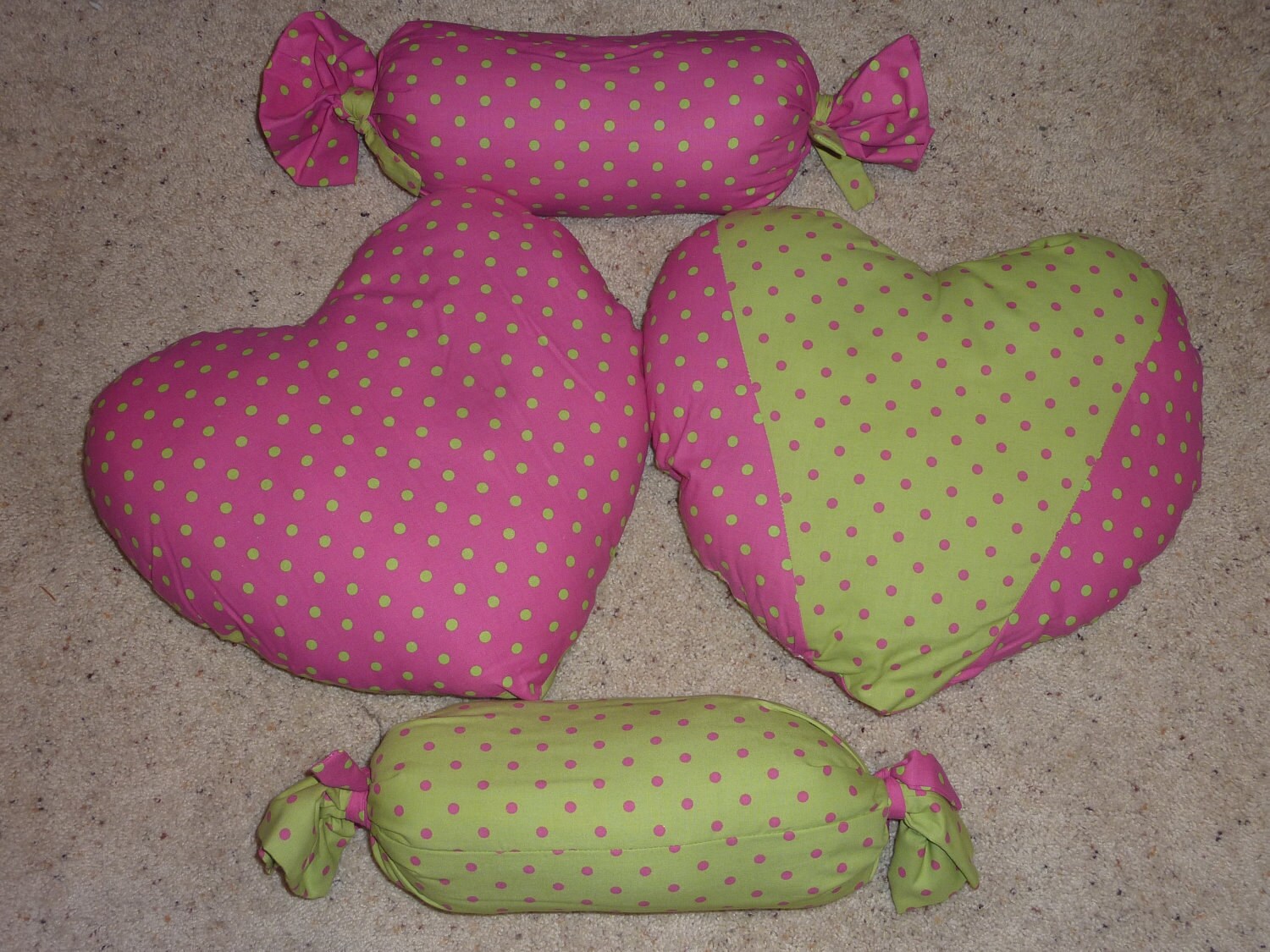 Pink/Green Polka Dot Bean Bag Chair Cover Hot Pink Candy Etsy