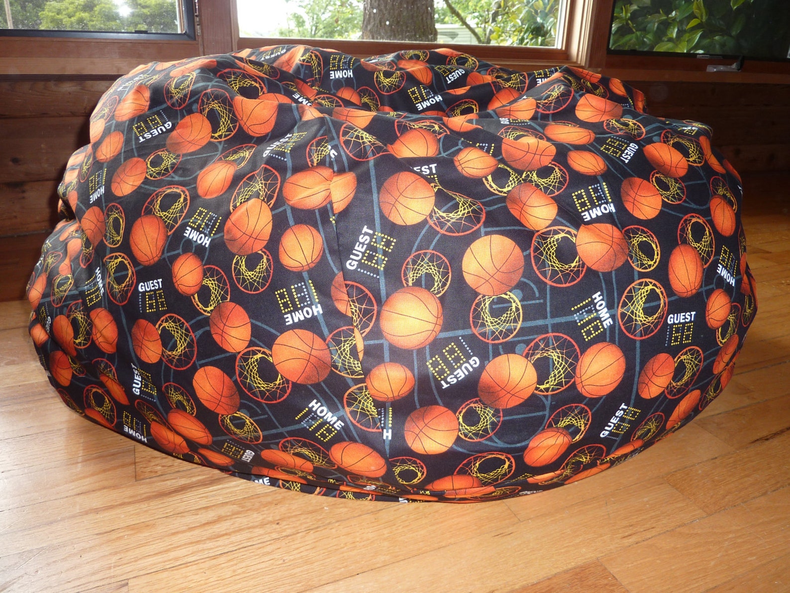 Basketball Bean Bag Chair Cover Basketball Hoops Orange and Etsy