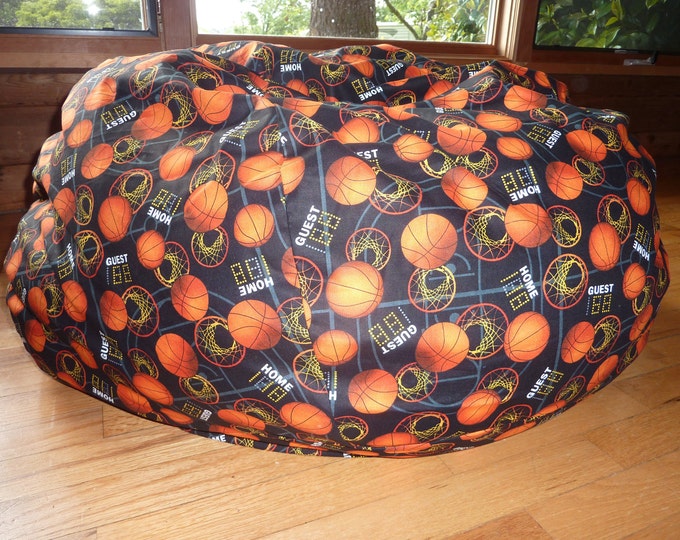 Basketball Bean Bag Chair Cover Basketball Hoops Orange and Etsy