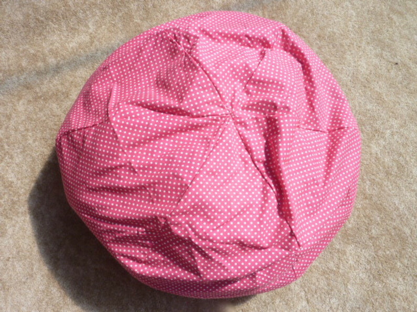 Hot Pink With White Polka Dot Bean Bag Chair Cover Pink Etsy