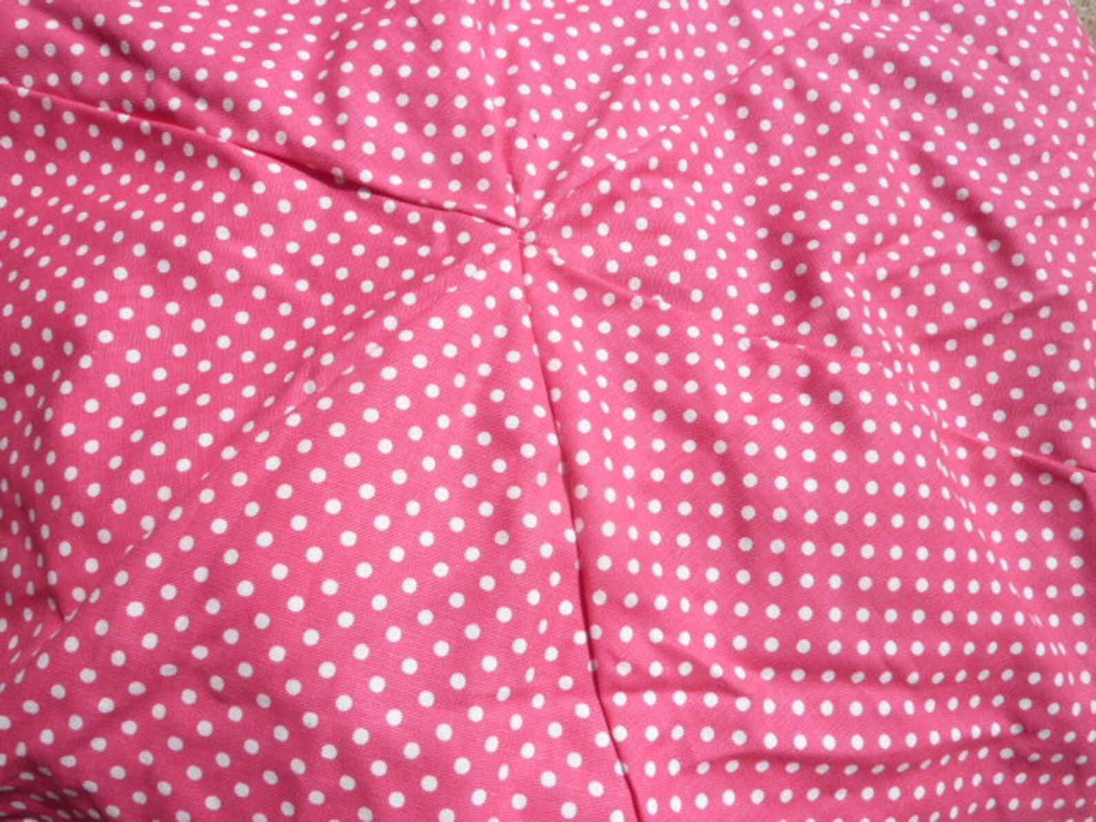 Hot Pink With White Polka Dot Bean Bag Chair Cover Pink Etsy