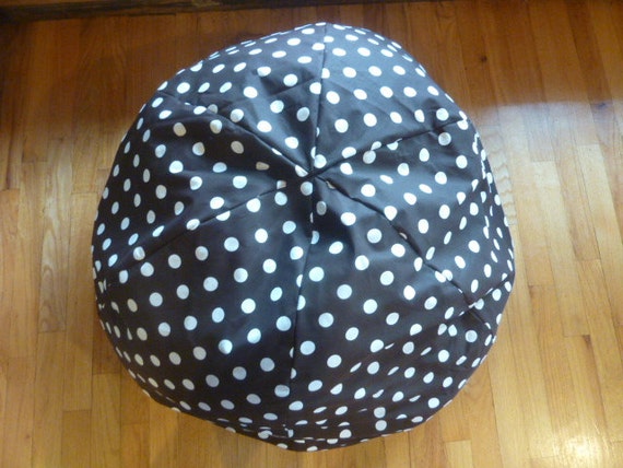 Chocolate Brown With White Polka Dot Bean Bag Chair Cover Etsy