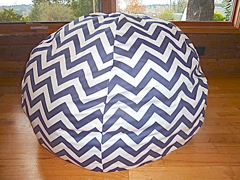 Grey & White Chevron Bean Bag Chair Cover, Silver, Gray, Red, Yellow, Blue, Black, Pink, Orange, Zig Zag, Stripes, Etsy Kids, Gift Under 75 image 3