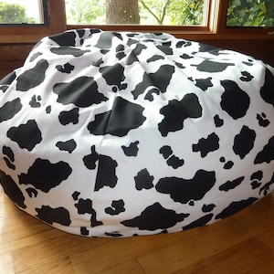 Cow Bean Bag Chair Cover, Black, White, Black and White, Farm, Animal, Gift Under 70, Etsy Kids