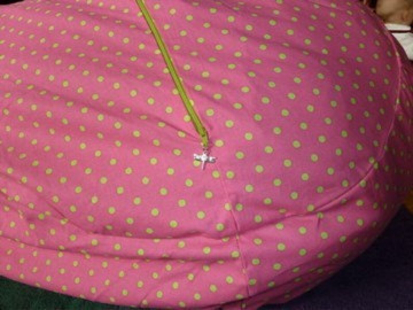 Pink/green Polka Dot Bean Bag Chair Cover Hot Pink Candy Etsy