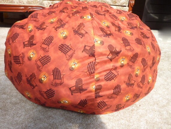 Adirondack Bean Bag Chair Cover Lantern Orange Burnt Orange Burnt Red Yellow Beach Beach Chair Gift Under 75 Etsy Kids