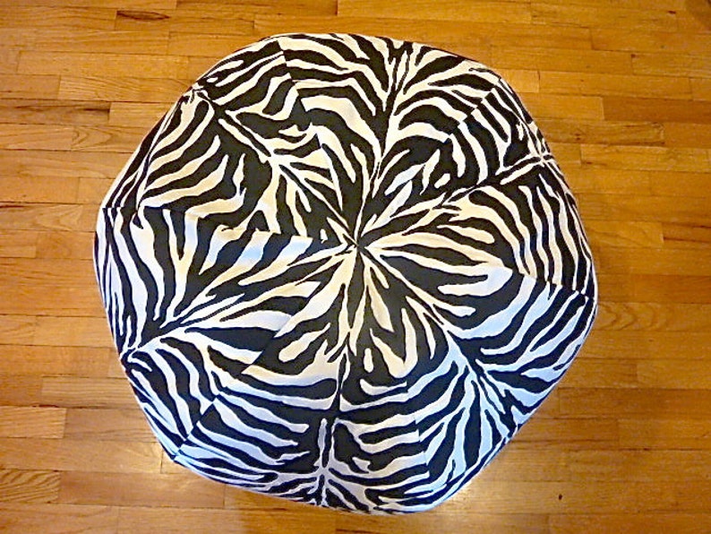 Zebra Bean Bag Chair Cover Black and White Stripes Pattern Etsy