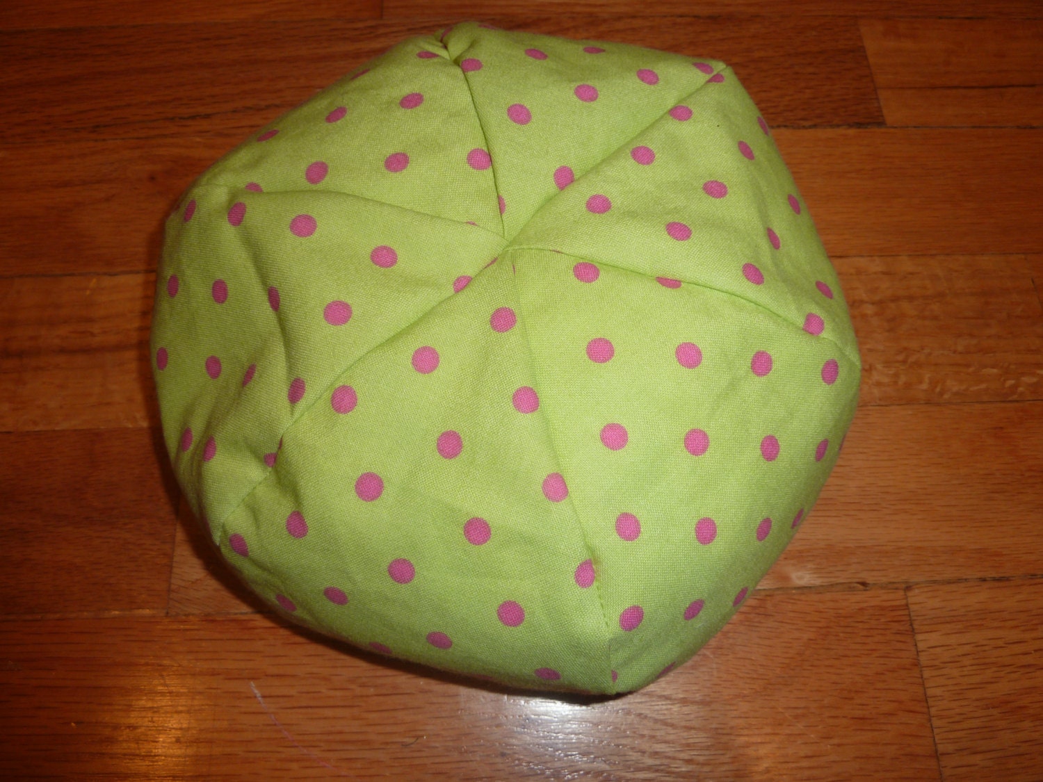 American Girl Doll Bean Bag Chair Green With Pink Polka Dots Etsy