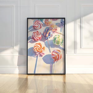 Lollipop Candy Nursery Print: Modern Kids Room Decor (Digital Download)
