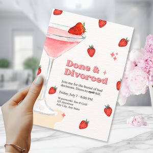 5x7 On Side Divorce Party Invitation – Editable Funny Breakup Invite for Women