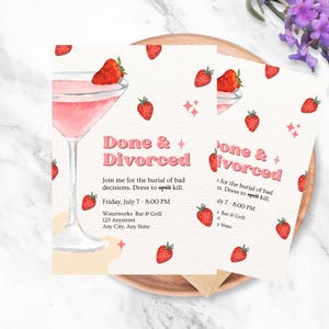 Editable Divorce Party Invitation – Funny Breakup Invite for Women