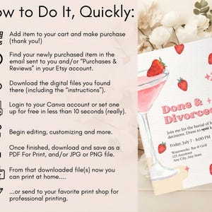 Printable Divorce Party Invitation – Editable Funny Breakup Invite for Women