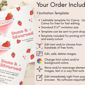 Instant Download of Divorce Party Invitation – Editable Funny Breakup Invite in Canva
