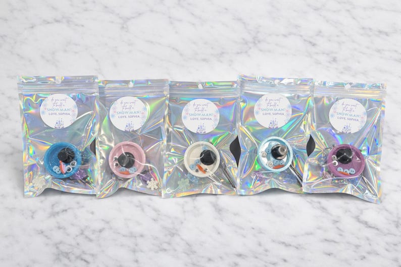 Build your own frozen snowman play dough Kit, Princess Party Favor, 2nd 3rd 4th Birthday, Goodie Bags Sensory Gift, birthday party gifts image 6