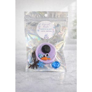 Build your own frozen snowman play dough Kit, Princess Party Favor, 2nd 3rd 4th Birthday, Goodie Bags Sensory Gift, birthday party gifts image 5