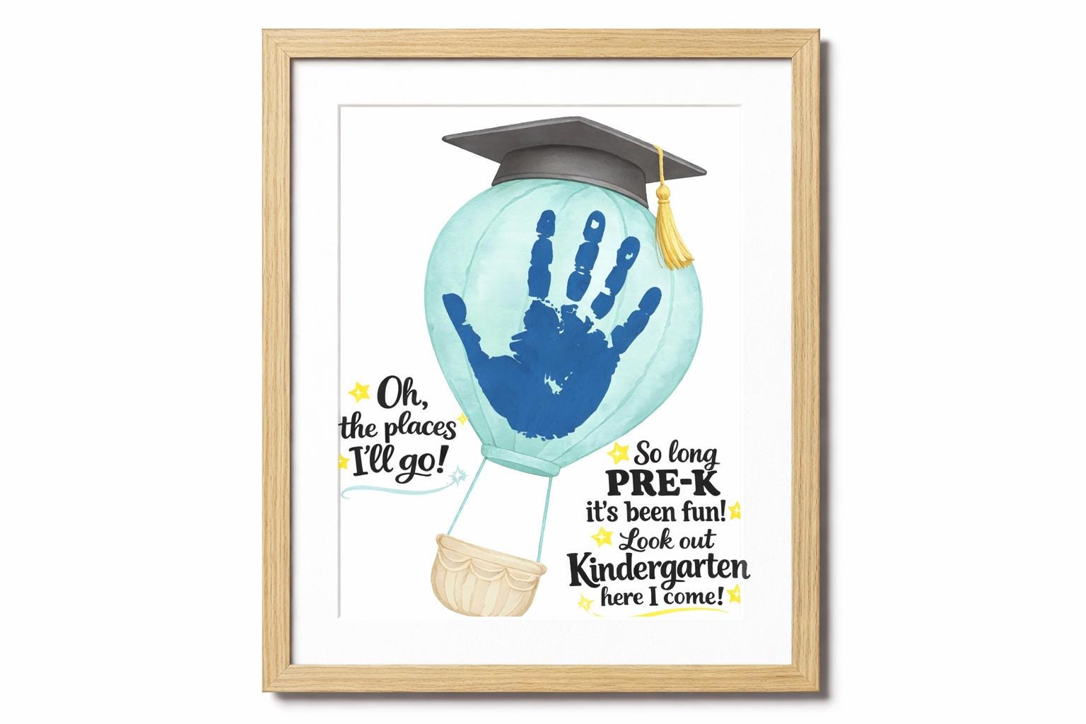 Oh, the places I'll go pre-k graduation Keepsake, Handprint End of…