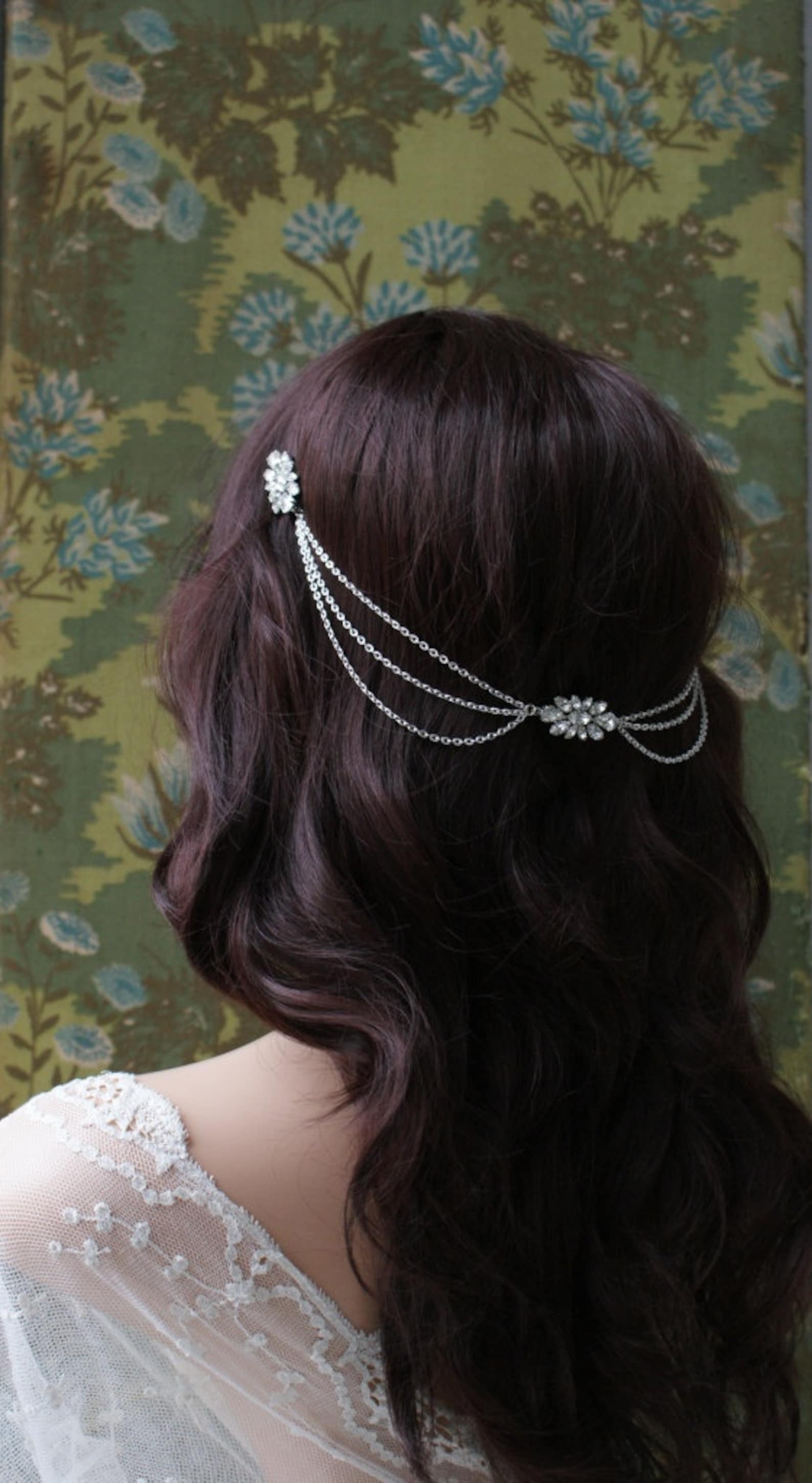 Hair Chain Headpiece Art Deco Headpiece bridal Hair Etsy