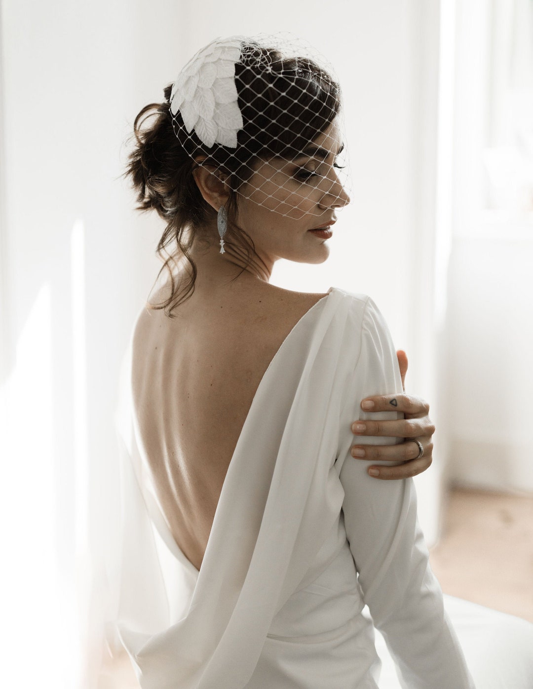 wedding headpiece for long hair