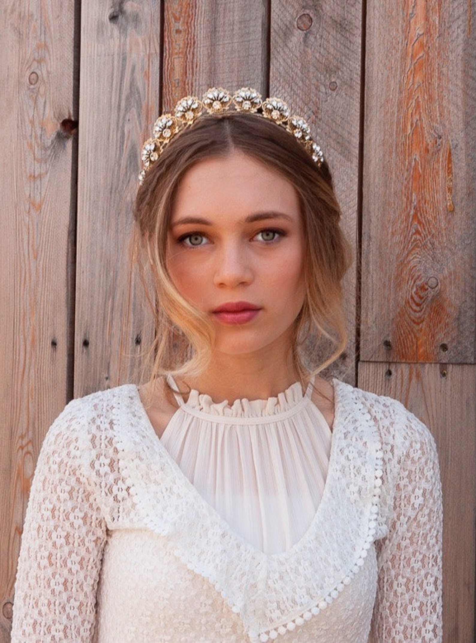 Gold Wedding Headpiece Goldtone Bridal Headpiece With Etsy