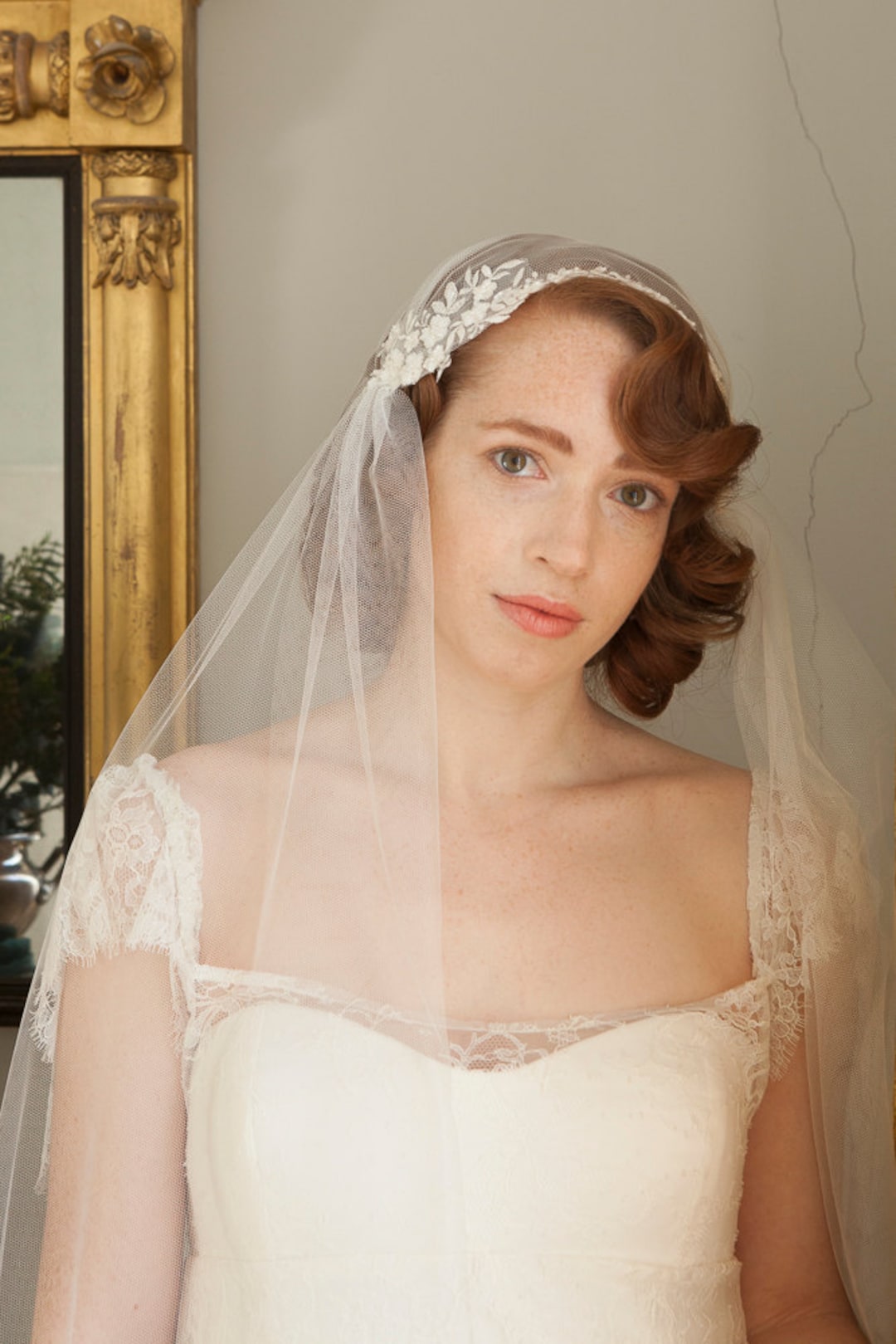 Velo Juliet Cap con pizzo Velo da sposa Kate Moss Velo stile