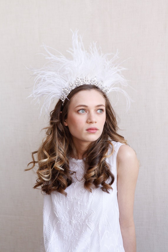 Bohemian Feather Bridal Headdress 
