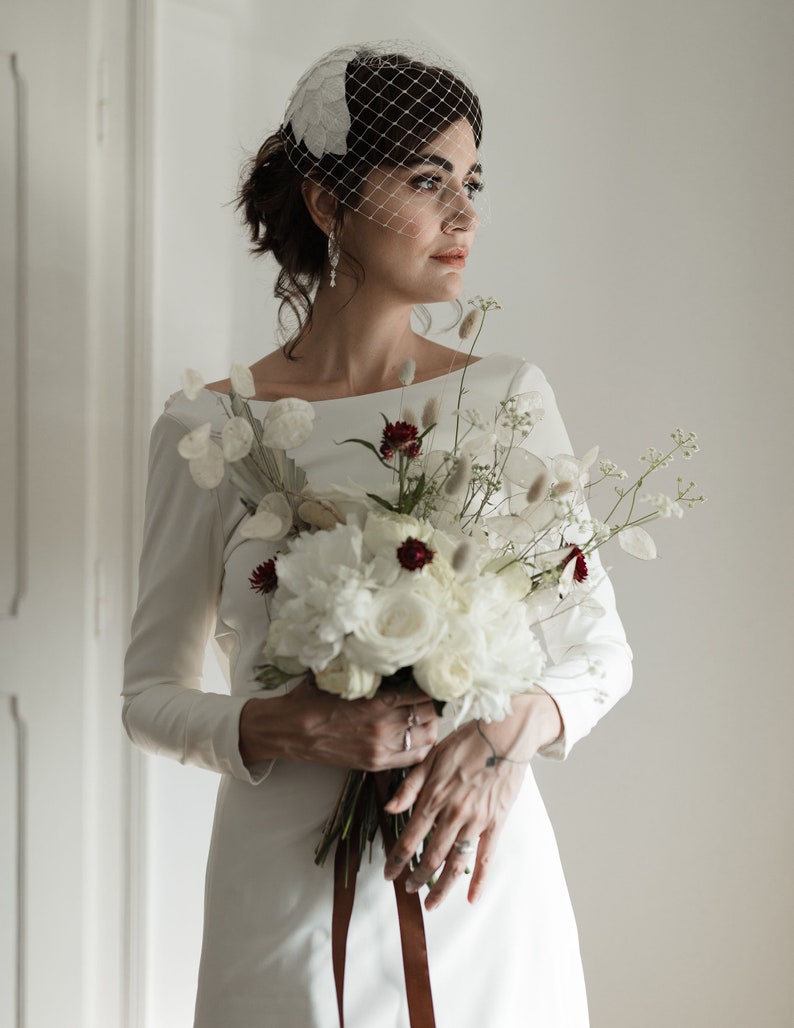 bridal cap headpiece