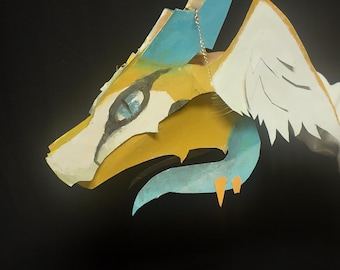 Angelic/Seeker - Cardboard Dragon Puppet