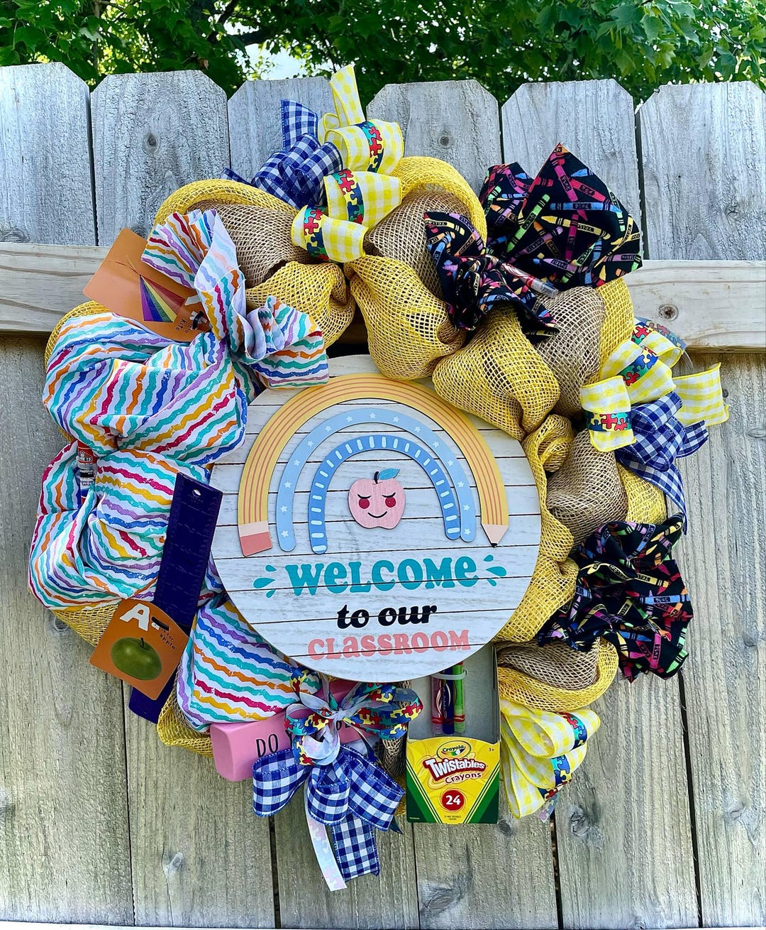 Welcome to Our Classroom Wreath: Teacher Back to School Decor - Etsy