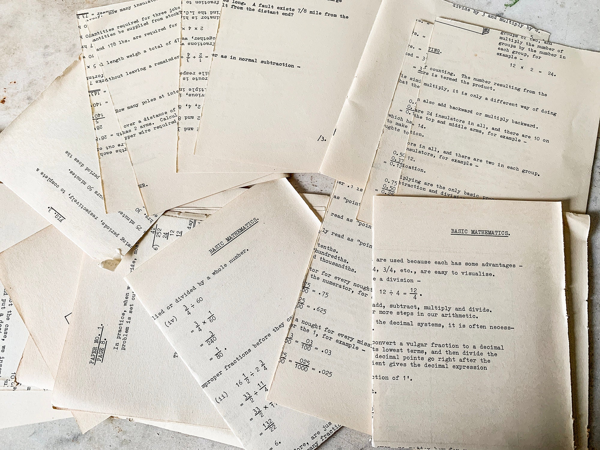 25 pics old mathematics book pages Ephemera Junk Journal | Etsy