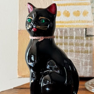 sale retro Japanese Redware cat figurine